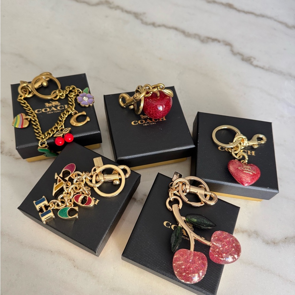 5 NWOT Coach Keychains bundle